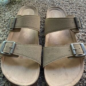 Madden Girl Tan Sandals with Buckles